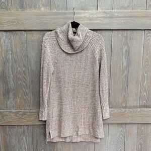 a new day Long Sleeve Cowl Neck Sweater Dress - Tan